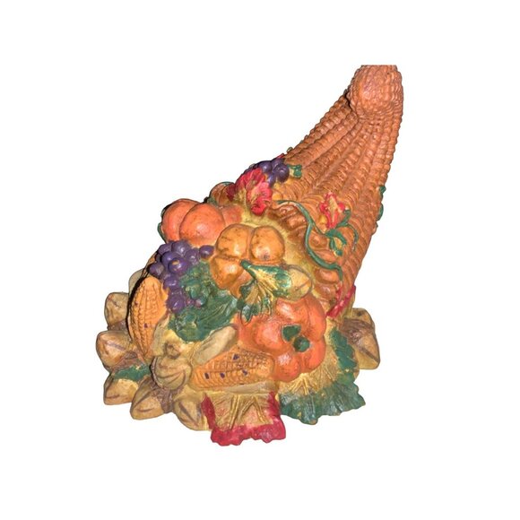 Decorative Cornucopia Fall Harvest Centerpiece - Picture 1 of 9